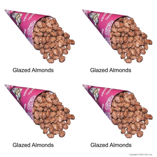 Cinnamon Glazed Roasted Almonds in 4 Cone Pack